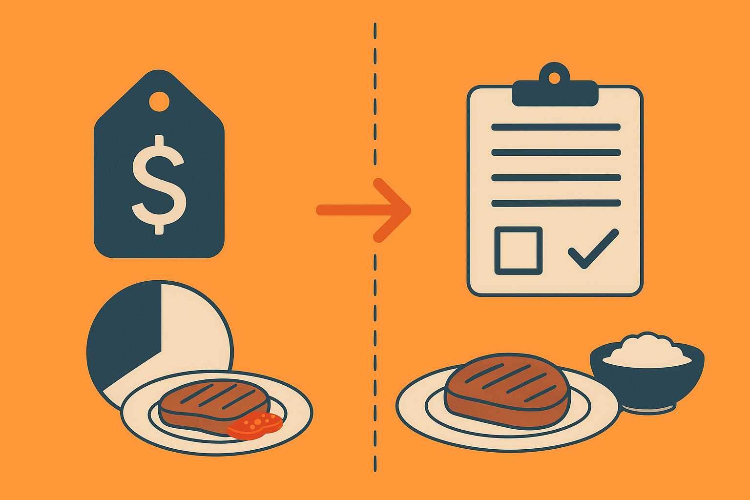 الفرق بين التكلفة الفعلية للطعام والتكلفة المعيارية للطعام في إدارة المطاعم
